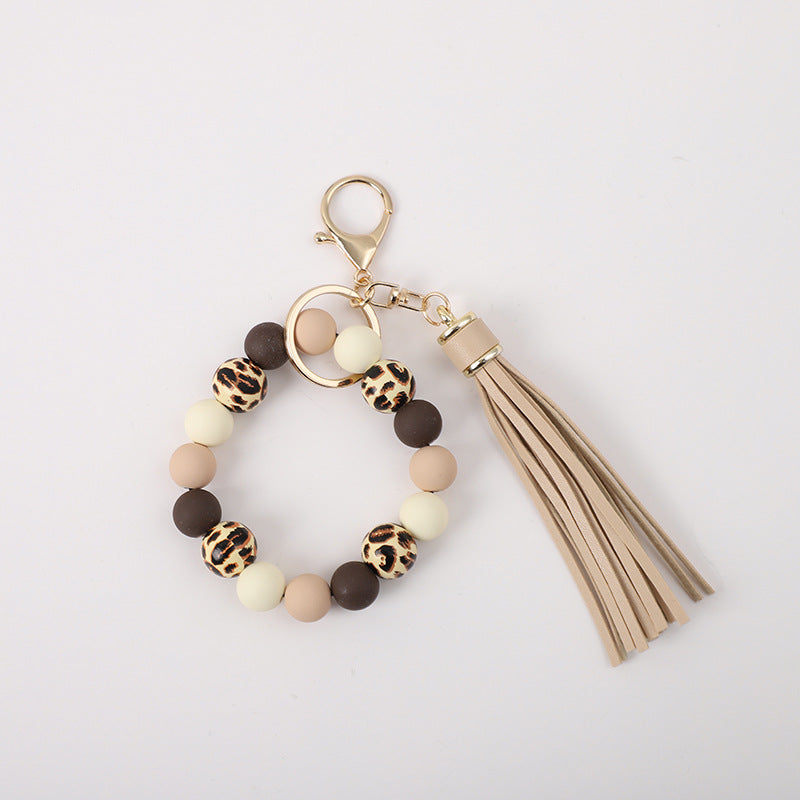 Wholesale Tassel Silicone Wrist Keychain